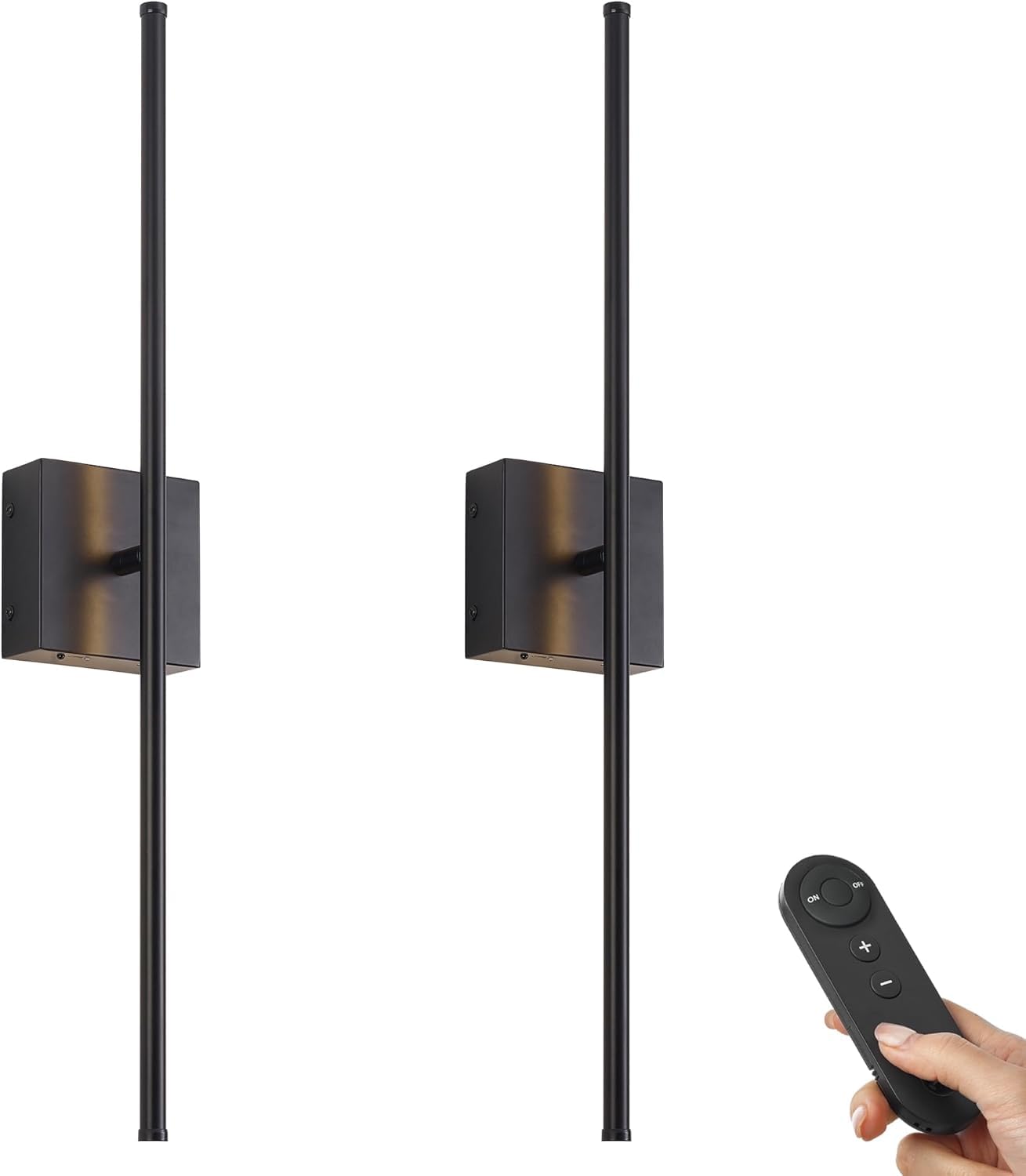 Rechargeable wireless wall sconces, set of 2, home decor