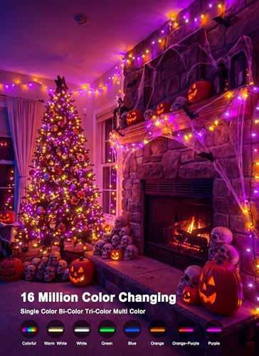 Smart RGB color-changing string light, 82 ft, 250 LED, app control