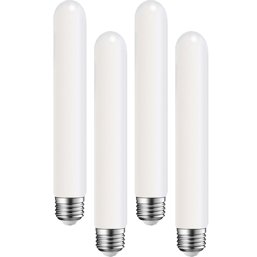 4-Pack T10 LED Bulbs E26 Base – 4W (40W Equiv.), 400LM, 2700K Warm White, Dimmable for Cabinet Display & Wall Sconces