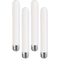 4-Pack T10 LED Bulbs E26 Base – 4W (40W Equiv.), 400LM, 2700K Warm White, Dimmable for Cabinet Display & Wall Sconces