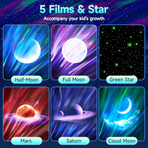 Galaxy aurora projector night light with Bluetooth speaker