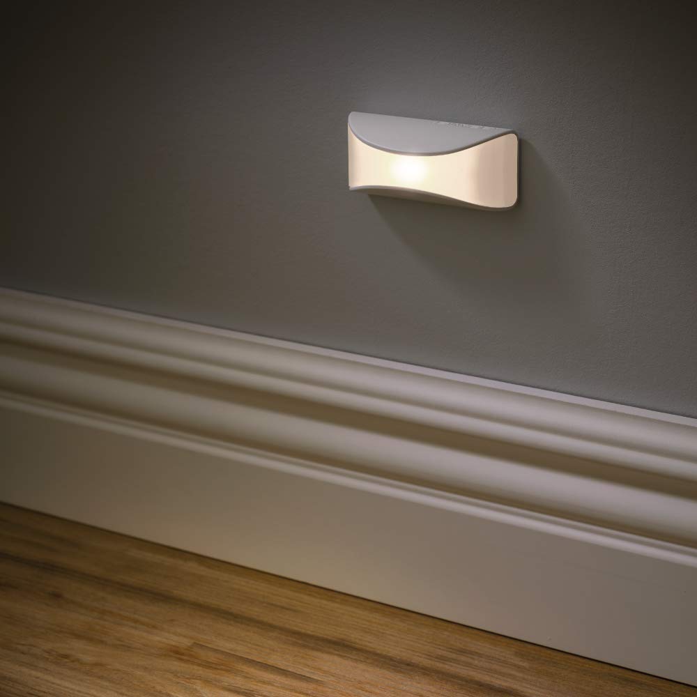 2-Pack LED Stair Lights White – Motion Activated, Battery Powered, Wireless Night Lighting for Steps & Hallways