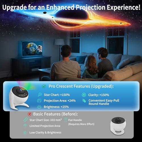 13-in-1 galaxy projector night light with rotating display