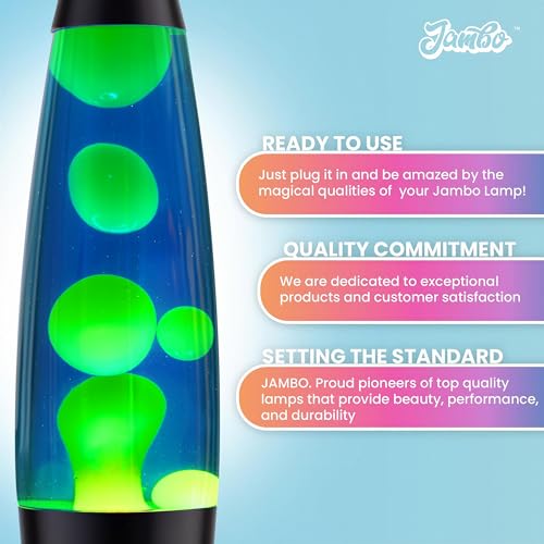 16-inch liquid motion lamp with flowing wax for ambient light