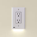 Outlet cover night light 2-pack with auto on/off sensor