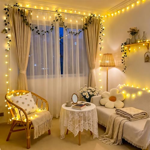 Connectable globe string light, 33ft warm white with remote and 8 lighting modes