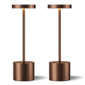 Cordless rechargeable table lamp set with touch dimming