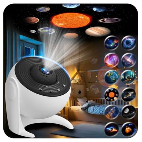 13-in-1 galaxy projector night light with rotating display
