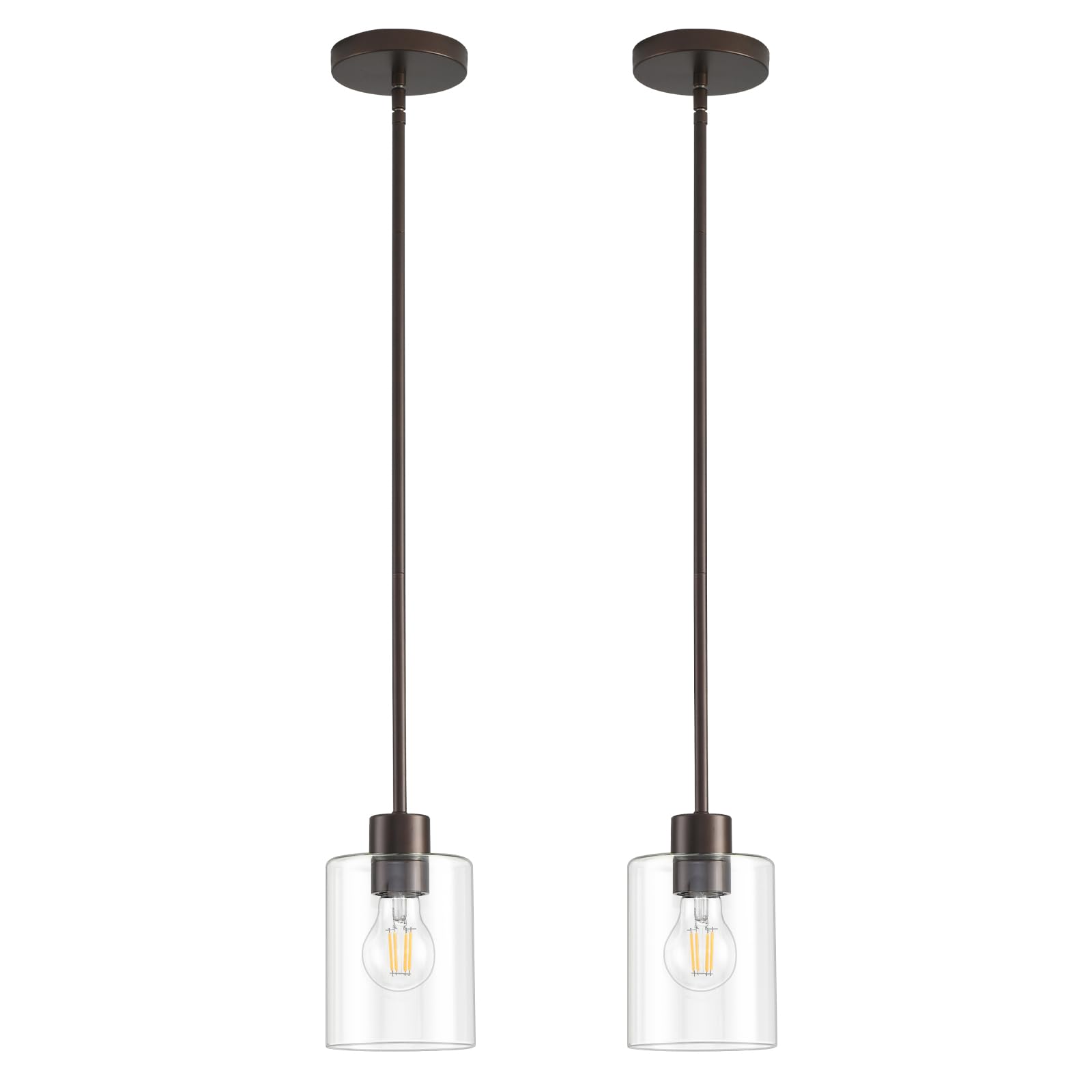 Oil-rubbed bronze pendant lights, set of 2, kitchen decor fixture