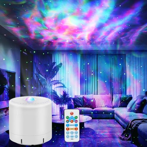 Star galaxy projector night light with timer and remote for bedroom decoration