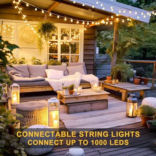 Waterproof 100 ft globe string light, 200 LEDs with remote
