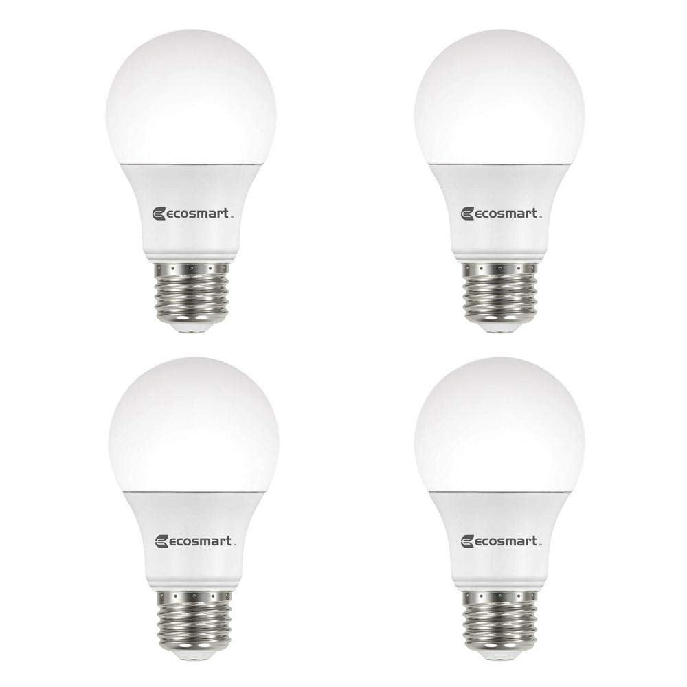 4-Pack A19 LED Light Bulbs Dimmable – 60W Equivalent, Soft White, Energy Star Certified for Home & Office