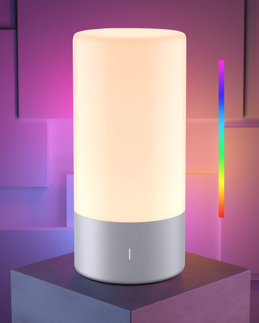 Touch control RGB table lamp with 3-level dimming for bedside reading