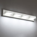 30-inch 4-light matte white LED vanity bar for bathroom mirror decor