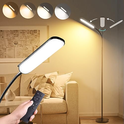18W LED floor lamp with remote control, timer function and smart plug compatibility