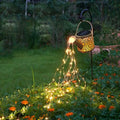 Solar metal watering can outdoor string light for garden patio decor