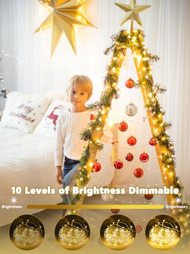 3-pack 78 ft battery string lights, 240 LED with remote and 8 modes