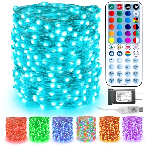66 ft color-changing string lights, 200 LED with remote and music sync