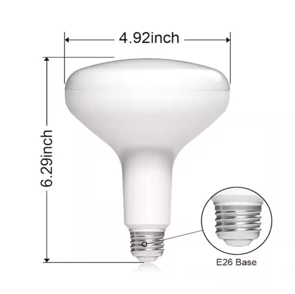 2-Pack BR40 LED Bulbs Dimmable – 18W (90W Equivalent), Soft White, Energy Efficient for Recessed Lighting & Track Fixtures