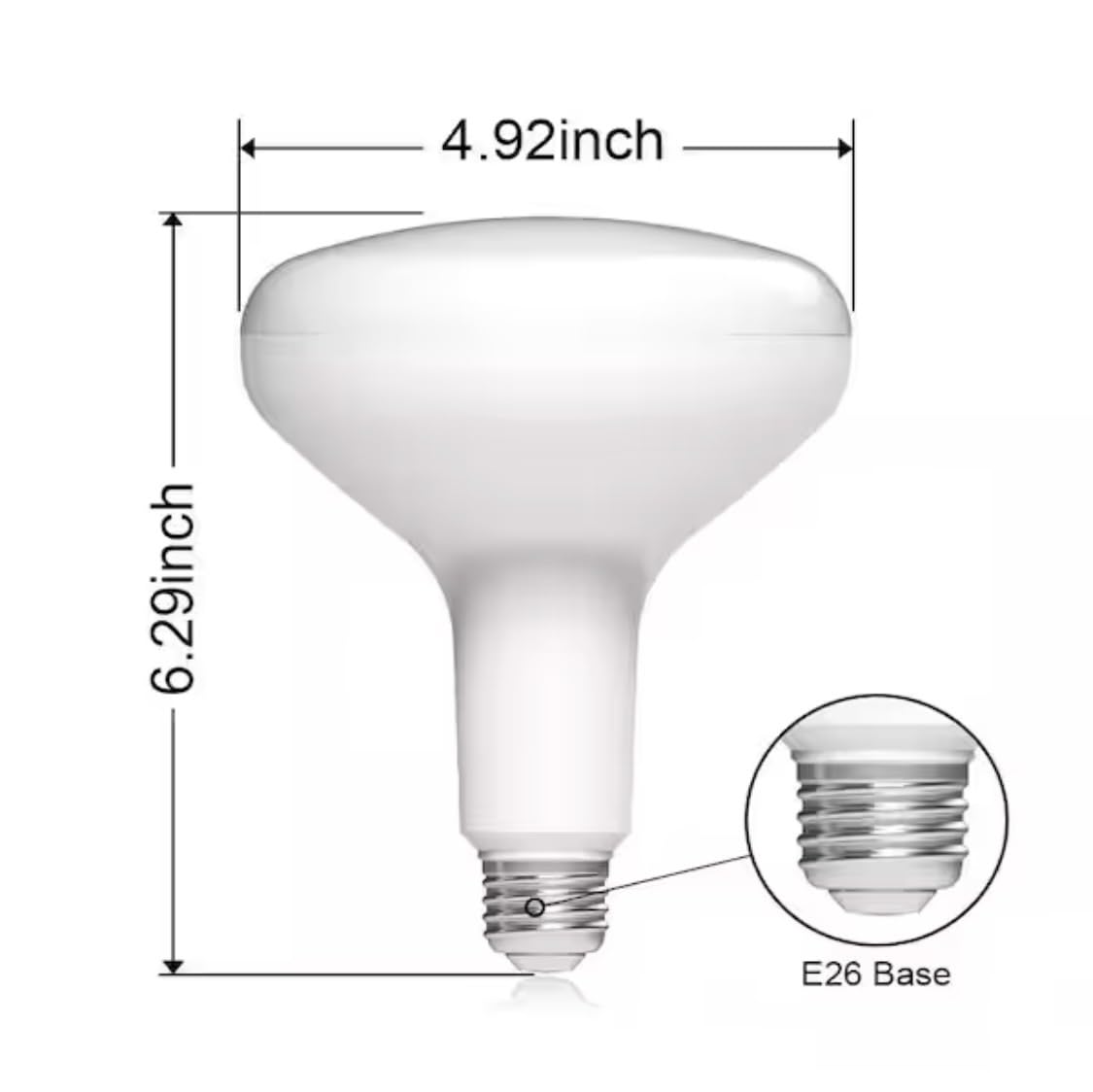2-Pack BR40 LED Bulbs Dimmable – 18W (90W Equivalent), Soft White, Energy Efficient for Recessed Lighting & Track Fixtures