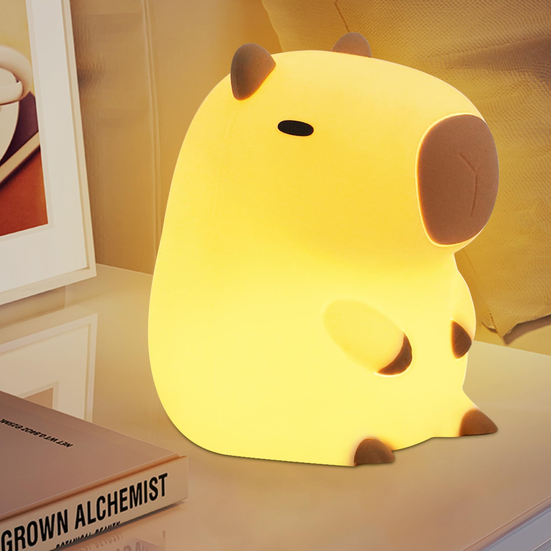 Capybara silicone night light for nursery and bedroom decor