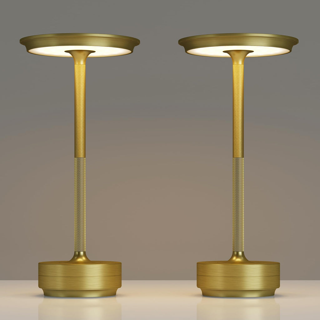2-pack rechargeable cordless table lamps with dimming memory
