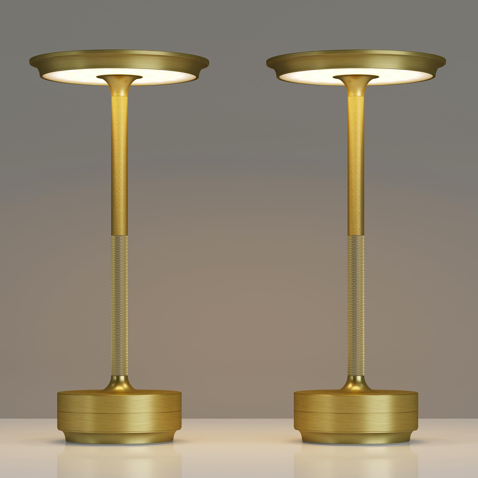 2-pack rechargeable cordless table lamps with dimming memory