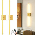 Gold rechargeable wall sconces, set of 2, home decor lighting