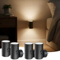 Dimmable LED plug-in night light 4-pack with dusk to dawn sensor