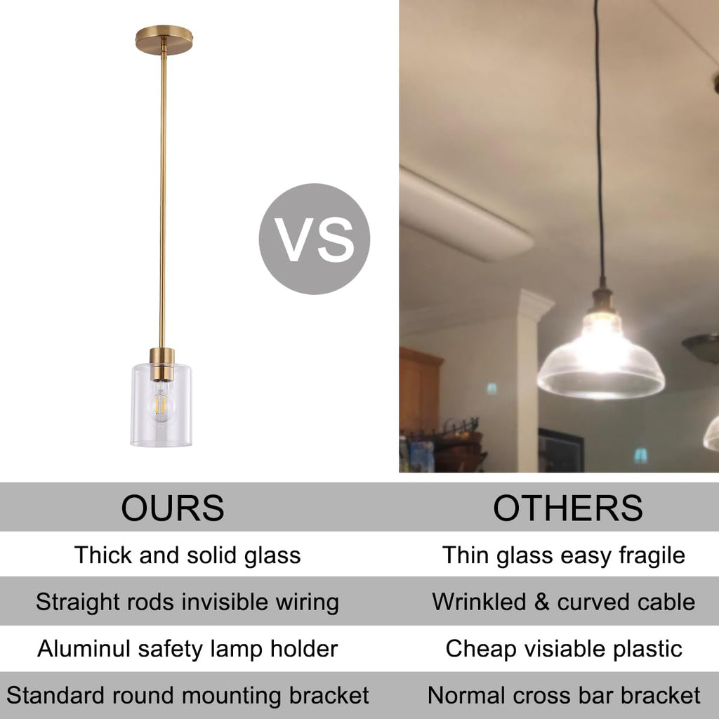 Brass pendant lights, set of 2, farmhouse kitchen decor fixture