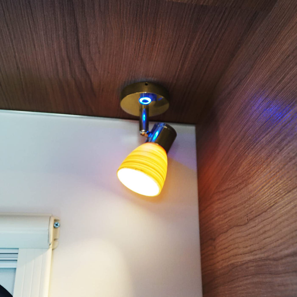 THALASSA 12V Reading Light – 3W Touch Dimmer, Warm White LED, Surface Mount for RV Boat Camper Interior