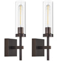 Oil-rubbed bronze cordless wall sconce set for home decor