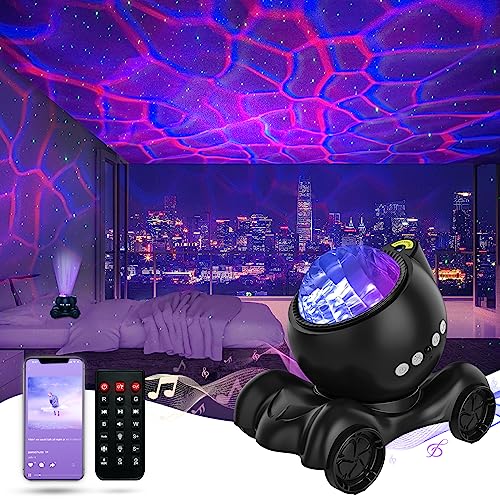 Galaxy star projector night light with Bluetooth speaker and white noise