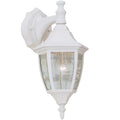 Designers Fountain 14.25" Outdoor Wall Lantern Sconce – Waterbury White Exterior Light Fixture for Front Door, Patio & Porch