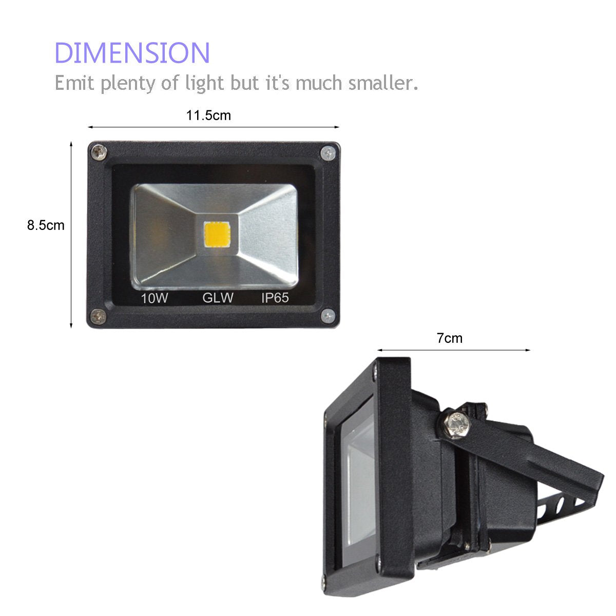 GLW 10W 12V LED Flood Light – 750LM, Warm White, IP65 Waterproof, AC/DC Compatible for Outdoor Security & Landscape