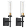 Battery operated wall sconce set for home decor with remote