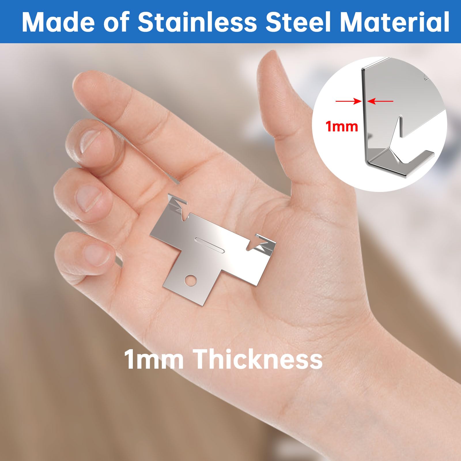 24-Pack Retrofit Recessed Light Clips – Stainless Steel C-Clips with Self-Tapping Screws for 5-6 Inch Downlight Housing