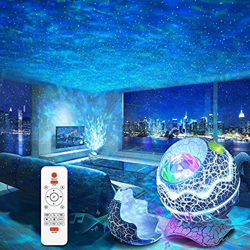 Galaxy Star Projector Night Light with Bluetooth Speaker & White Noise for Bedroom Decor