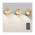Rechargeable wall sconce 3-pack for home decor with remote