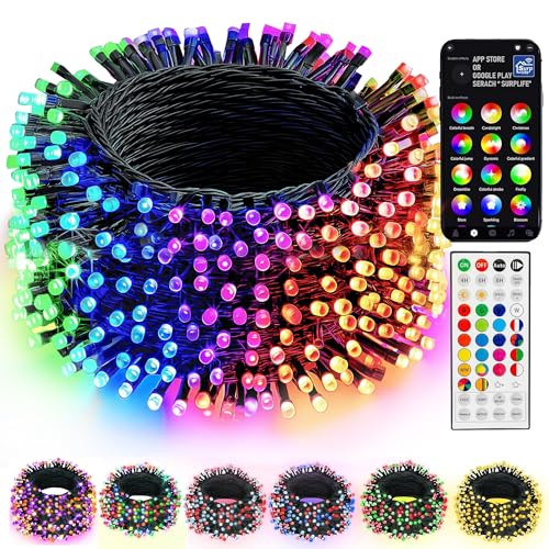 98-ft RGB color-changing outdoor string lights with app and remote control