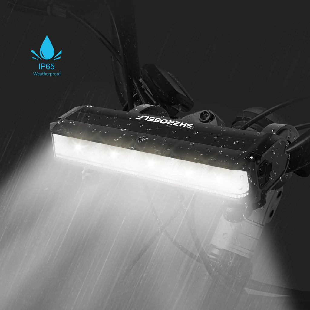 SHEROSELF 6 LED Bike Light Super Bright – 5 Modes, Type-C Rechargeable, IPX5 Waterproof for Mountain Road Cycling