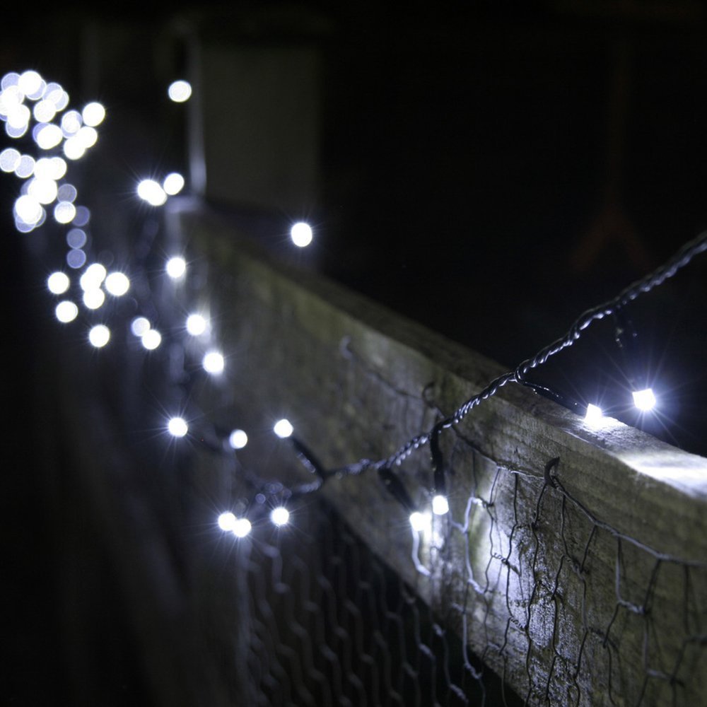 FULLBELL 100 LED Fairy String Lights 33FT – Memory Controller, Waterproof, Extendable for Christmas & Outdoor Patio (Warm White)