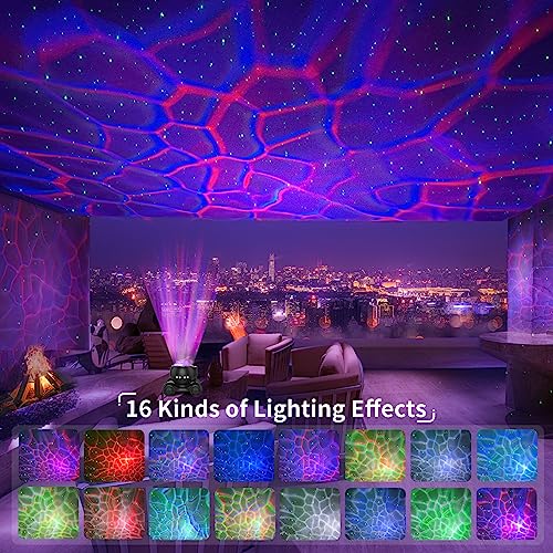 Galaxy star projector night light with Bluetooth speaker and white noise