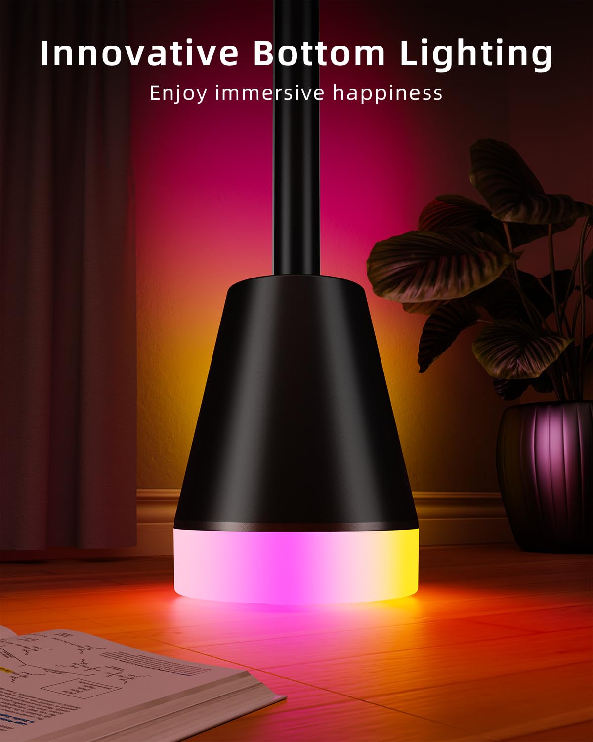 172-LED Smart RGB Corner Floor Lamp with App Control & Music Sync