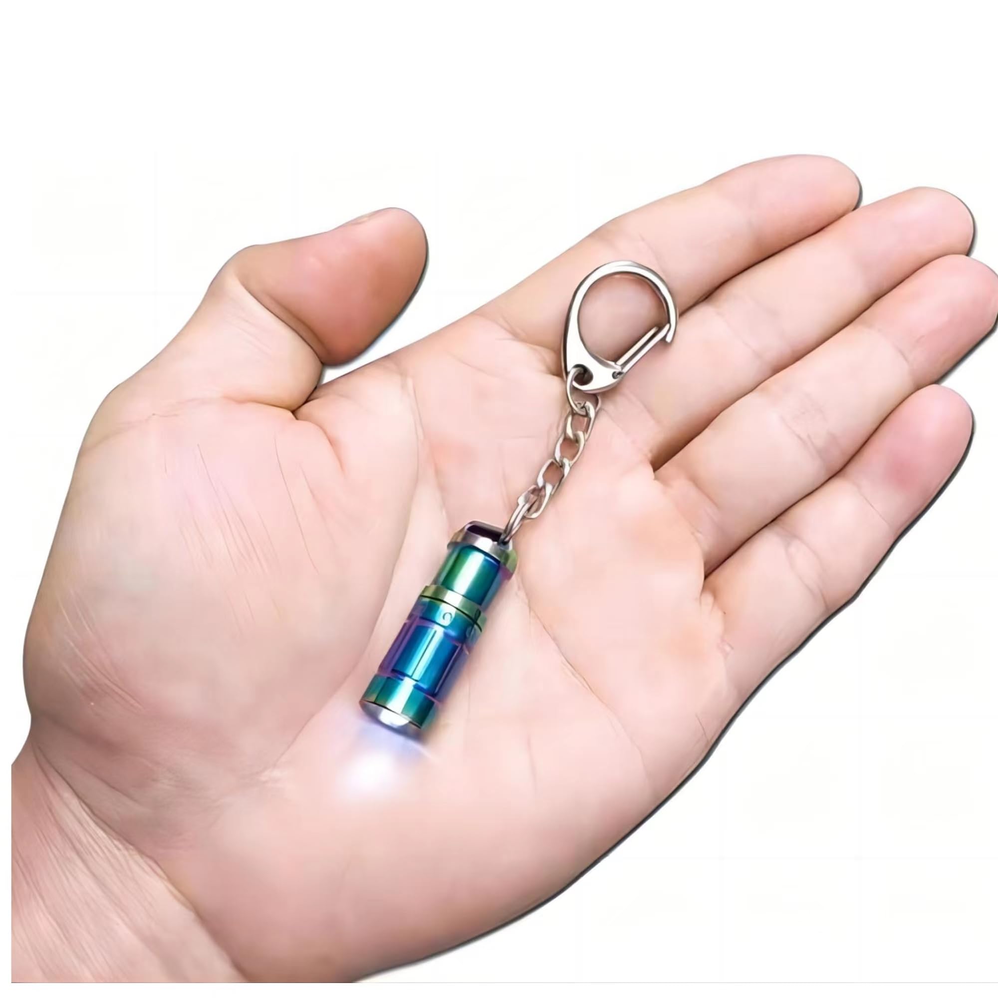 Nitefox E1 Keychain Flashlight Micro – 6g Ultra Lightweight, 12Hr Runtime, Waterproof Stainless Steel for EDC & Emergency