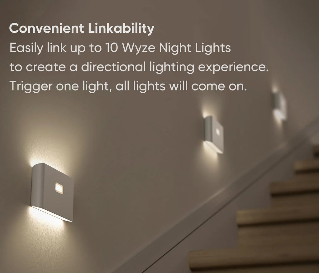 Rechargeable night light with dusk-to-dawn and motion sensors, 3-pack