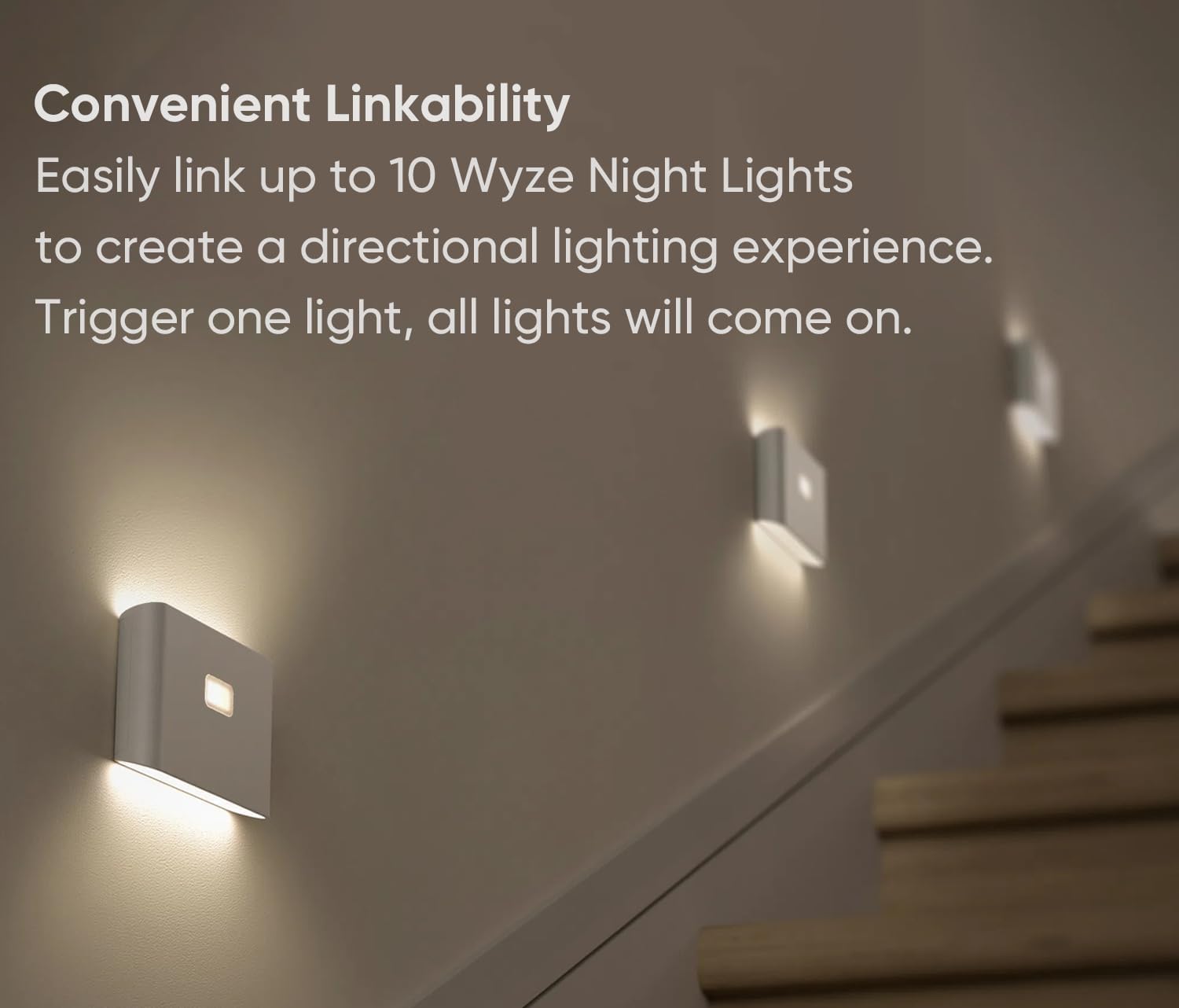 Rechargeable night light with dusk-to-dawn and motion sensors, 3-pack