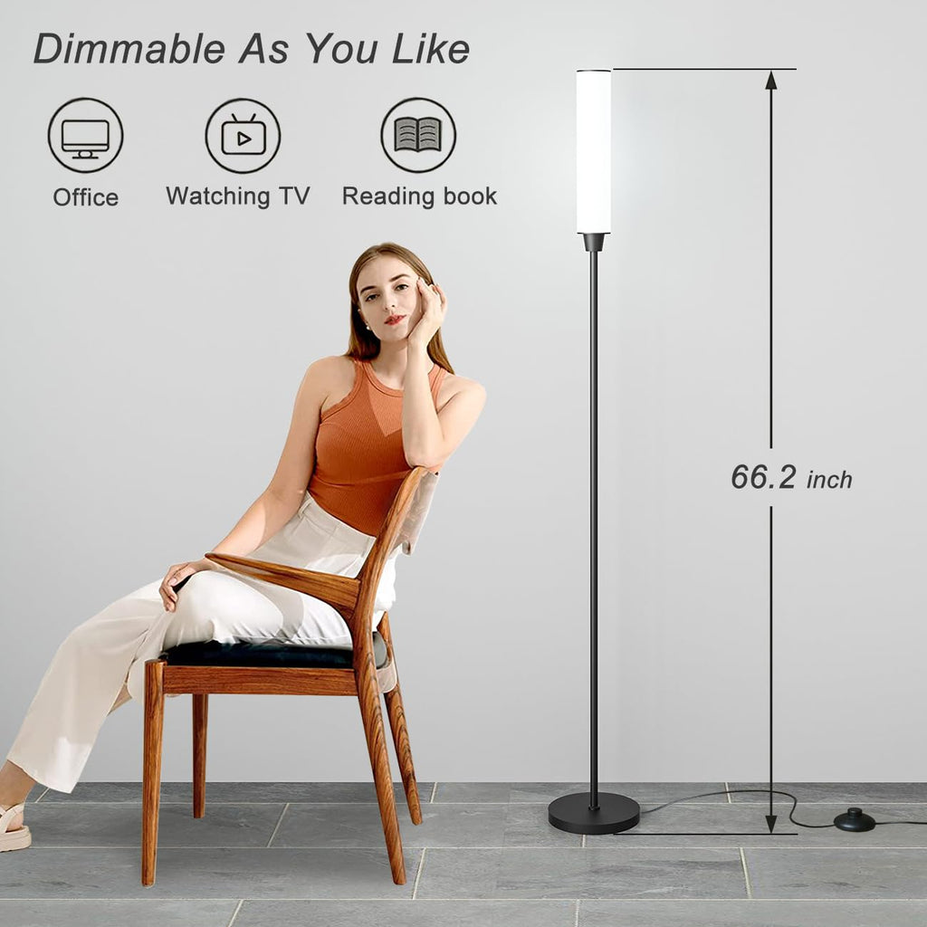 Remote-controlled floor lamp with stepless color and brightness