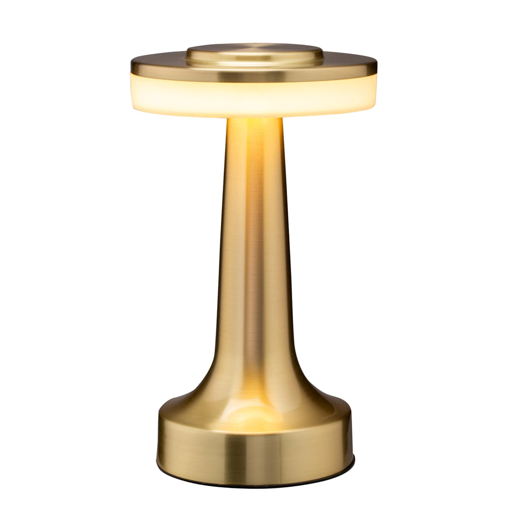 Portable rechargeable LED table lamp with touch sensor control