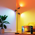 Smart Tree Floor Lamp with 3 Rotatable Lights & 64 Dynamic Scenes, Matter Compatible